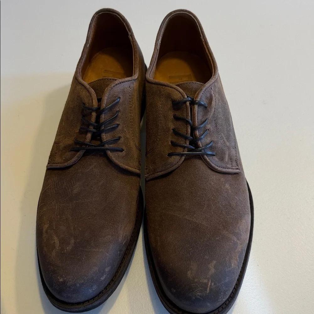 Frye Men's Brown Leather Casual Shoes Sz 10D. Tub1